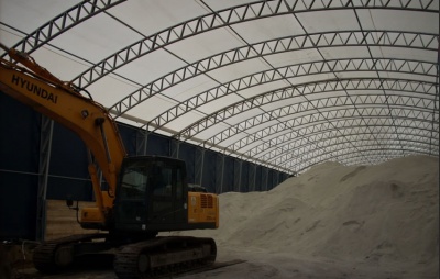Storage of road salt